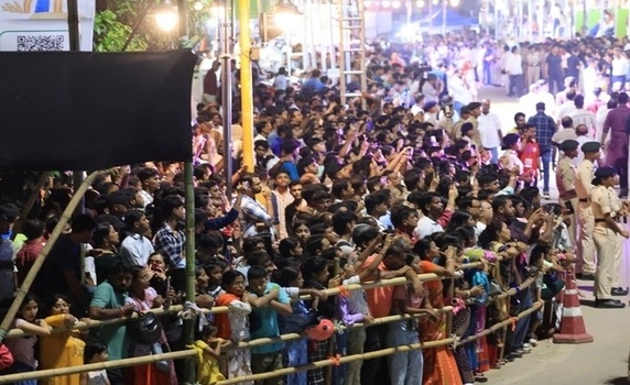 Mayer Gomon puja carnival draws unbelievable crowd in Agartala.